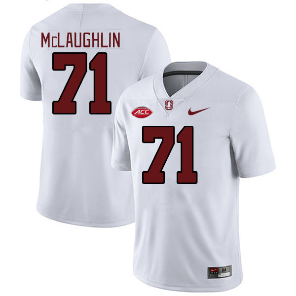 Men #71 Connor McLaughlin Stanford Cardinal 2024 ACC Conference College Football Jerseys Stitched-Wh